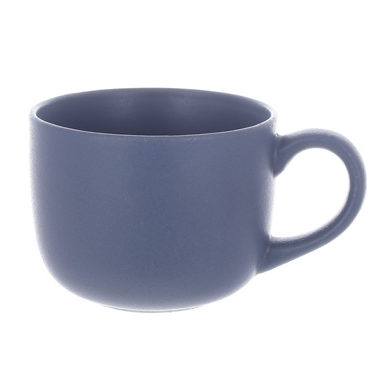 Набір із шести керамічних чашок "Scandi" у синьому кольорі, 560мл