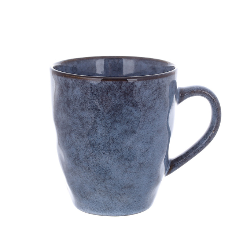 Набір із шести керамічних чашок "Casual" у темно-синьому кольорі, 400мл