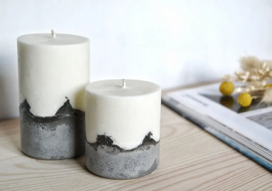 Набір з двох соєвих свічок на бетонній основі - Prosto Dim Ukraine