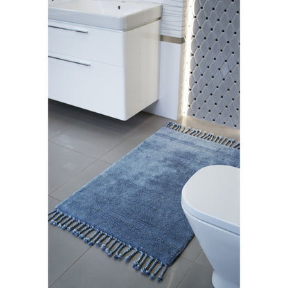 Бавовняний килимок "Paloma" у синьому кольорі. Килим у ванну - Prosto Dim